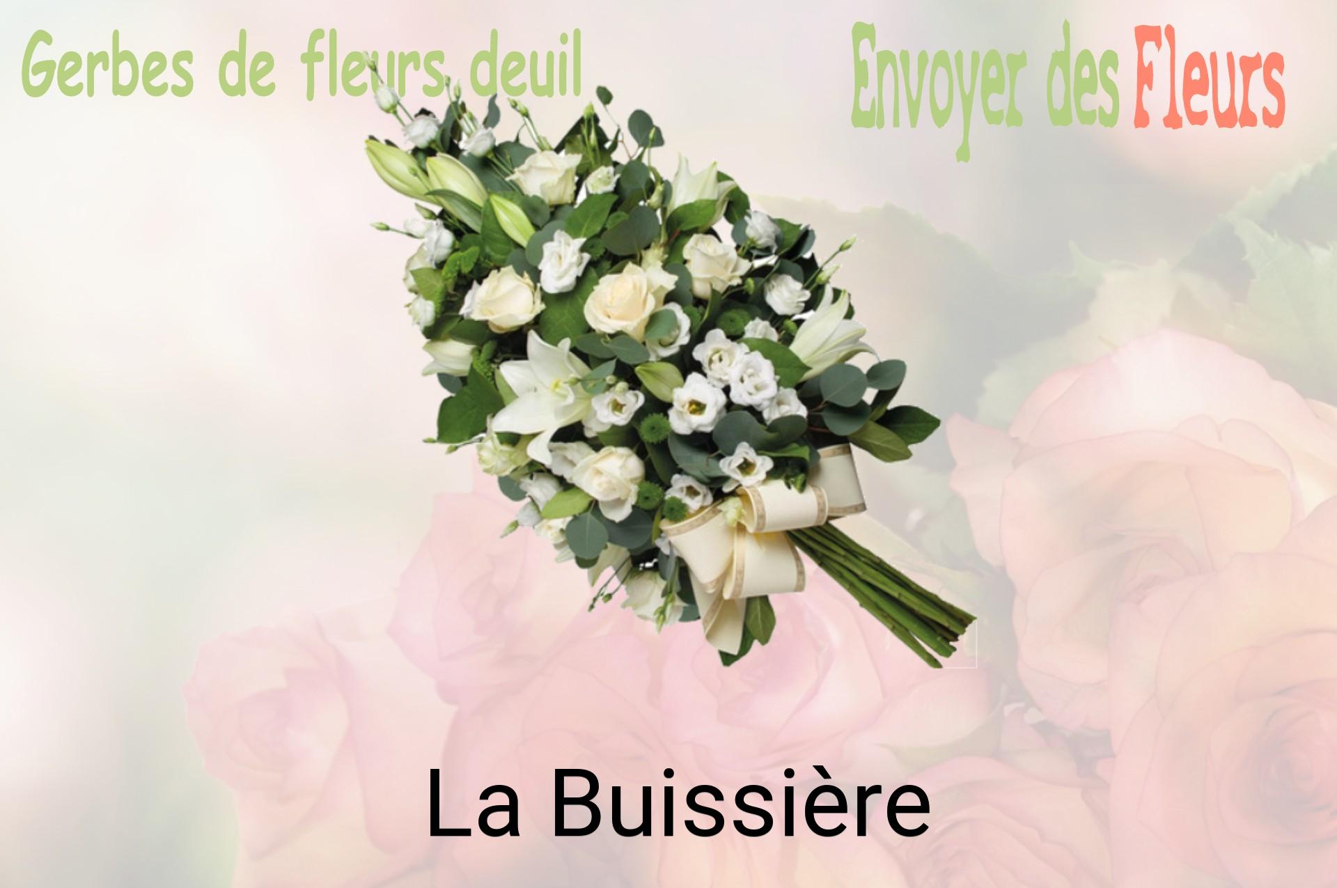 Gerbe de fleurs de deuil livrée à La Buissière